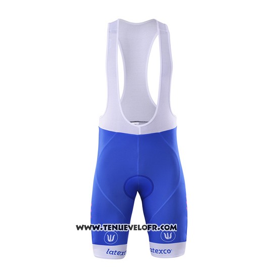 2017 Maillot Ciclismo Quick Step Floor Bleu Manches Courtes et Cuissard